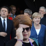 Renzi e Merkel all'Expo 2015